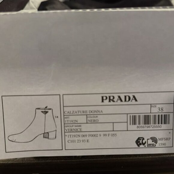 Prada Patent Leather Booties Size 38 - Picture 5 of 5
